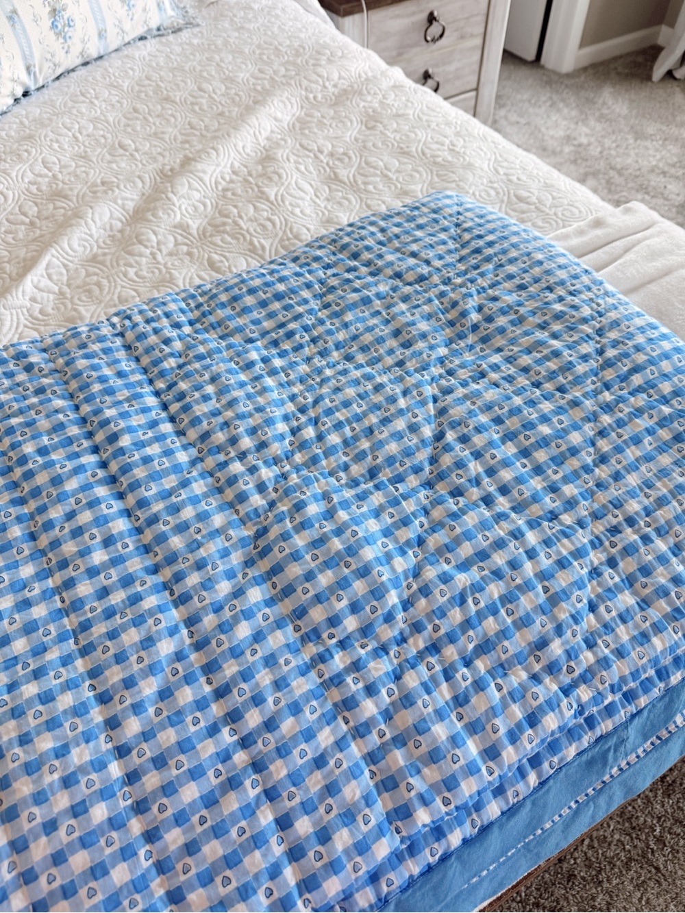 Roller Rabbit Reversible Gingham hearts & striped - Picture 4 of 4